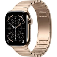 Apple Watch Series 11 42mm Gold Titanium Case with Gold Link Bracelet